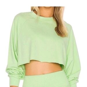 Alo Women's Green Cropped Top Size Small